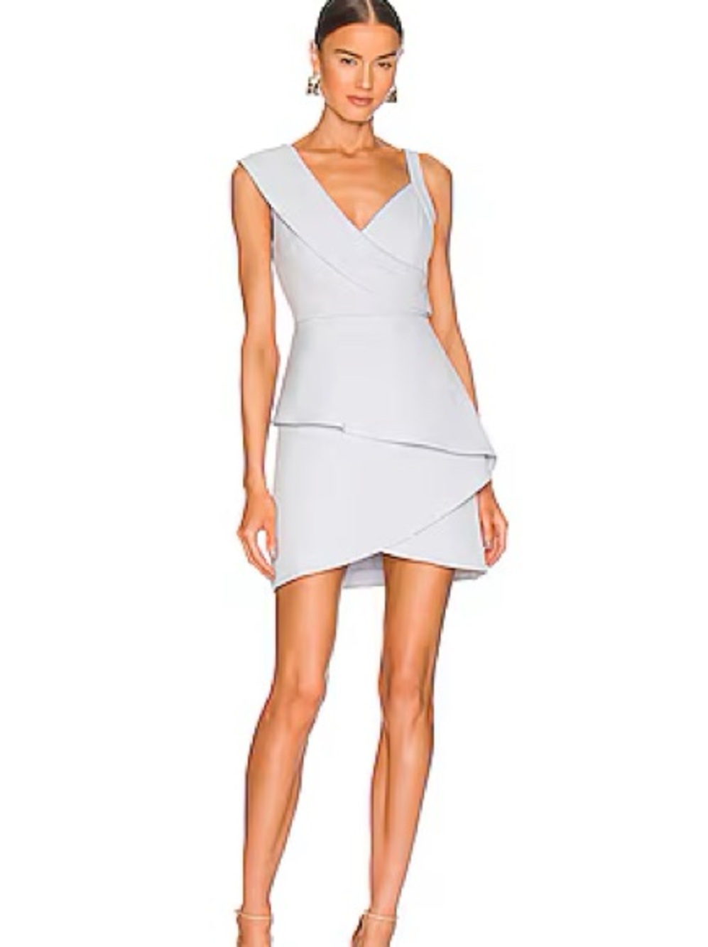 BCBG MAXAZRIA Kingston Evening Mini Dress - Tiered - Xenon Blue - Size 8